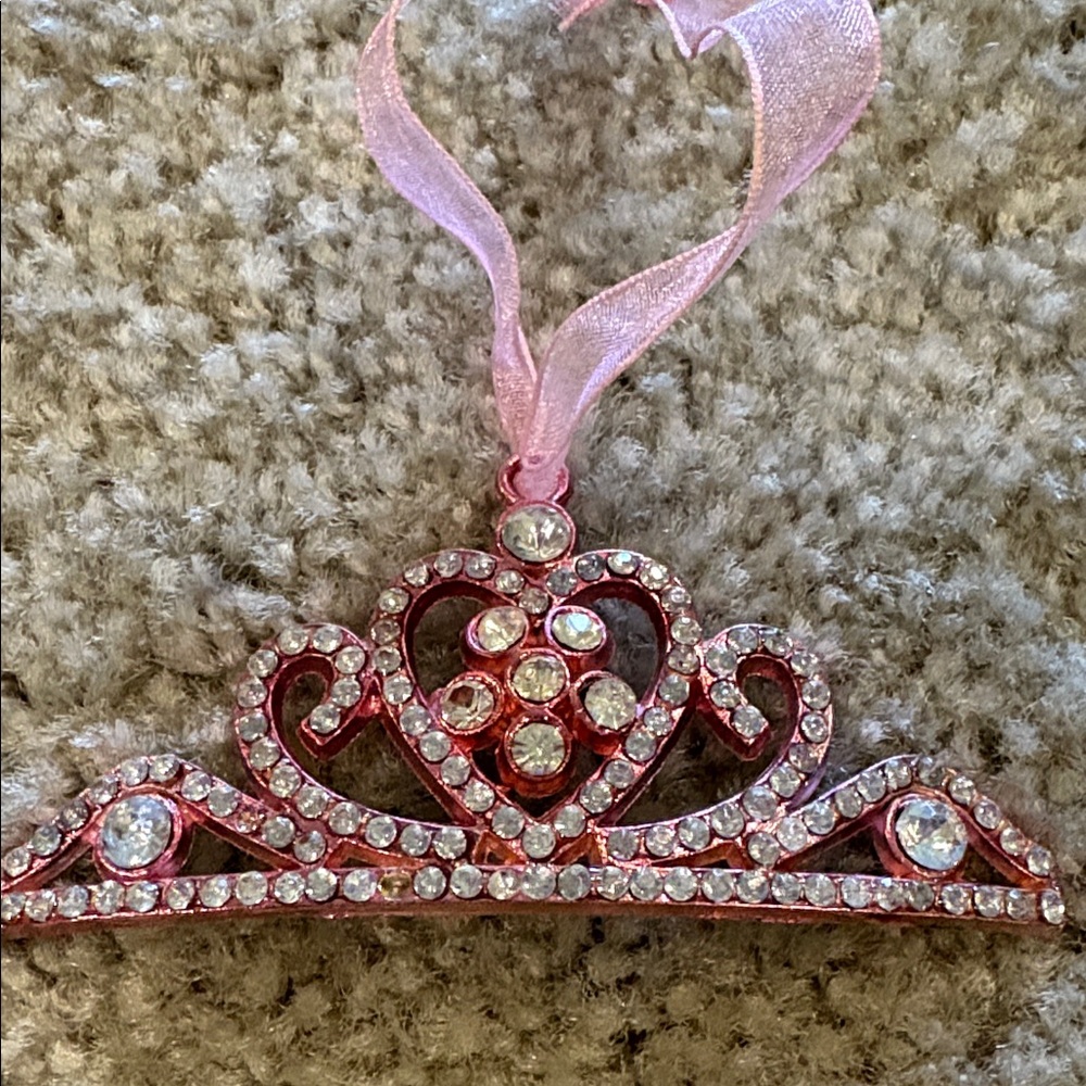Pink Rhinestone Tiara Ornament - Picture 2 of 3